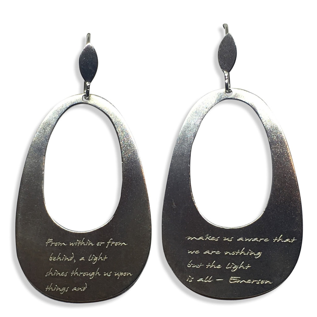 Emerson poetry earrings