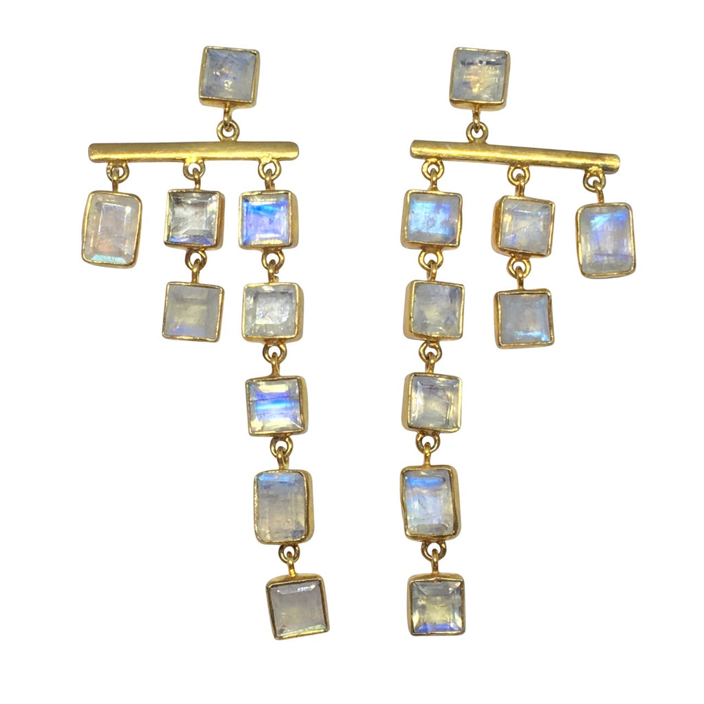Chandelier moonstone squares and rectangles.