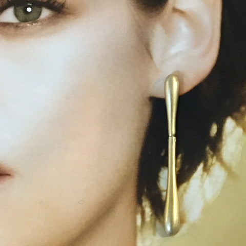 Elongated tear drop earrings