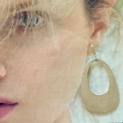 Emerson poetry earrings