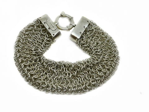 Sterling silver mesh bracelet